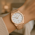 LUTECE | blanc & rose gold, 40mm