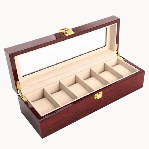 Coffret Bois Rangement Montres 12 Emplacements